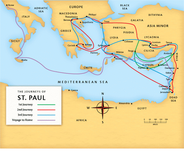 The Holy Apostles Peter And Paul The Maps Of The Apostles Travels   4 