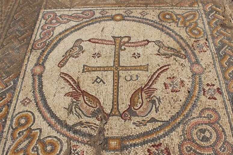 Byzantium mosaic floor of the temple