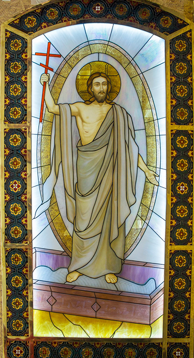 resurrection stained glass