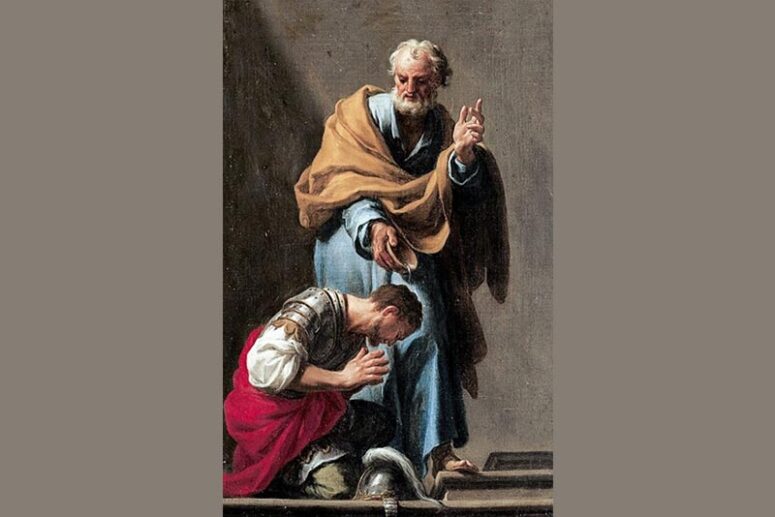 Apostle Peter and Cornelius