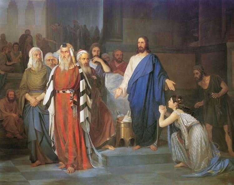 The Harlot Before Christ by Isaac Asknasiy, 1879.