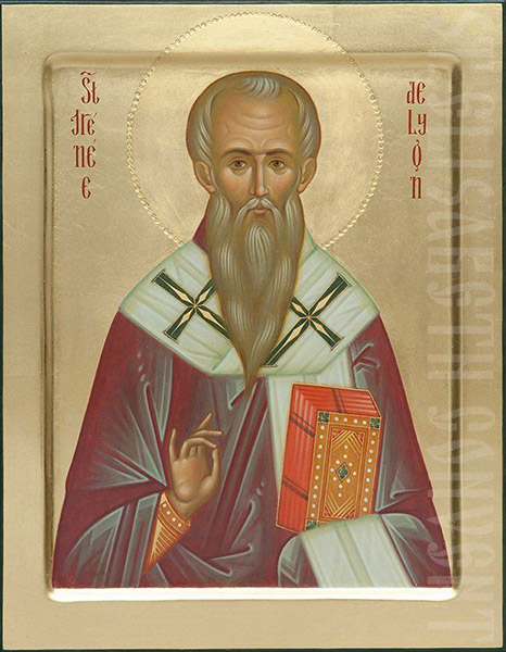 St Irenaeus of Lyons, a hand-painted icon