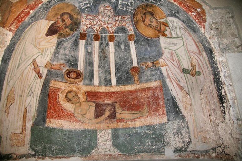Liturgy of the Holy Fathers. Studenica Monastery (Serbia). 13-14th centuries.
