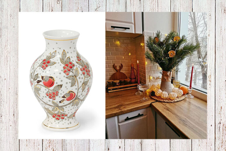 A ceramic flower vase