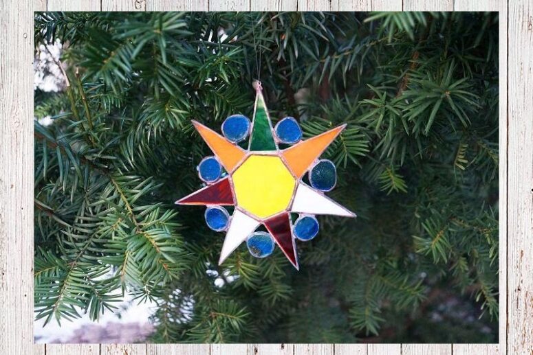 Star Stained Glass Pendant