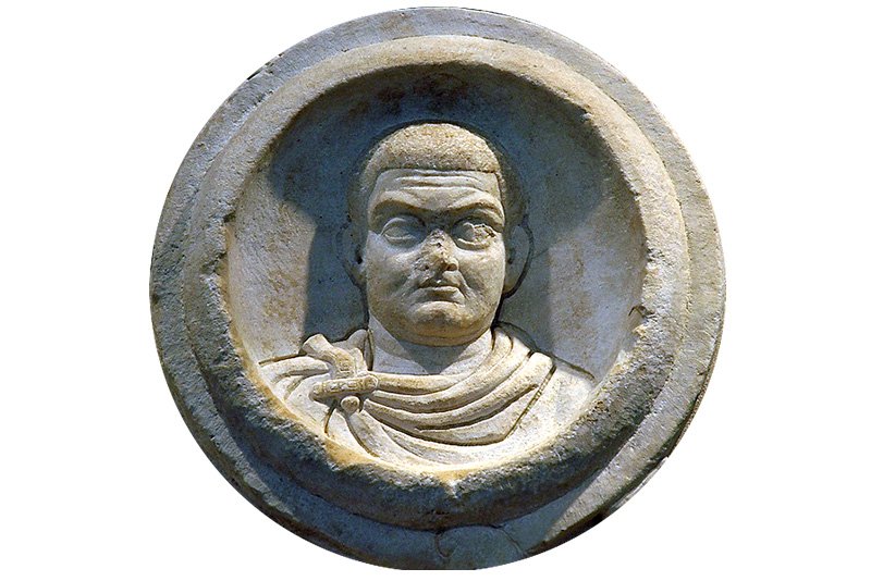 The Emperor Galerius. Bas-relief from Galeria Palace in Thessalonica