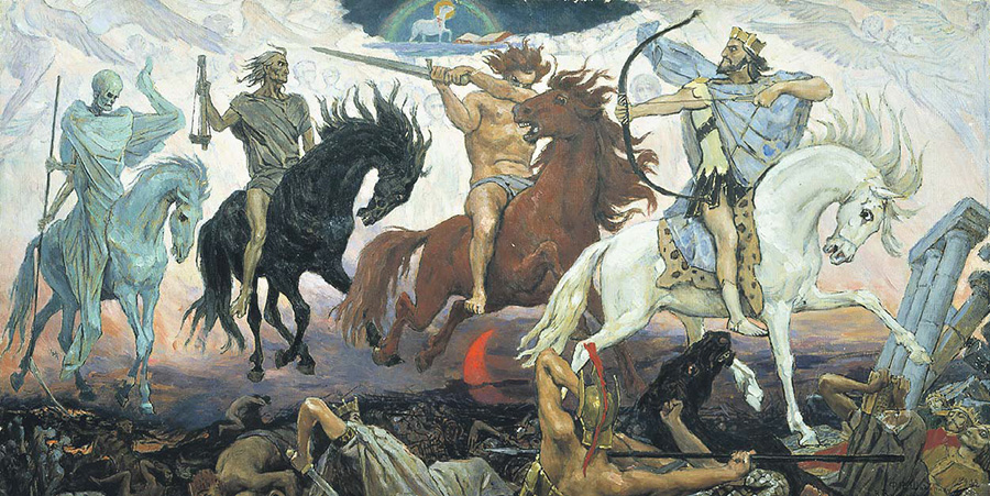 Warriors of the Apocalypse. Painting by Viktor Vasnetsov