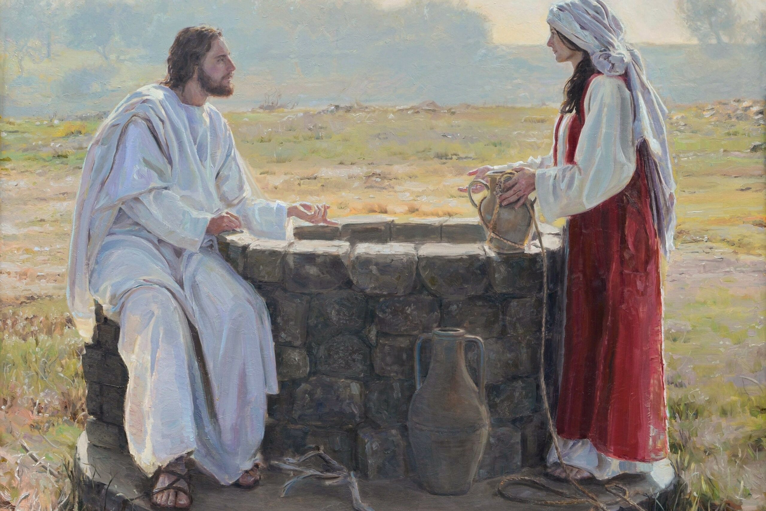 Christ and samaritan woman