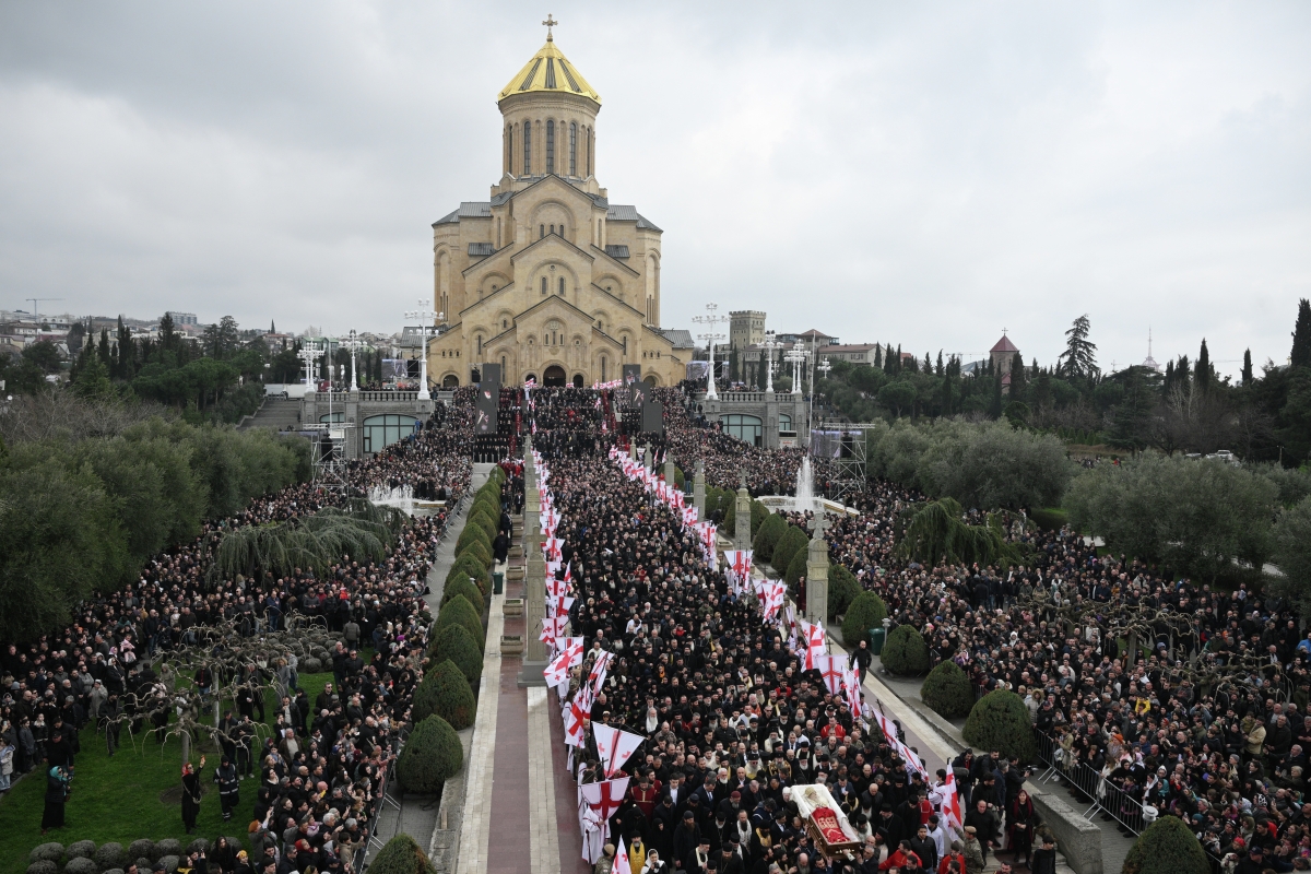 coffin of patriarch of all Georgia