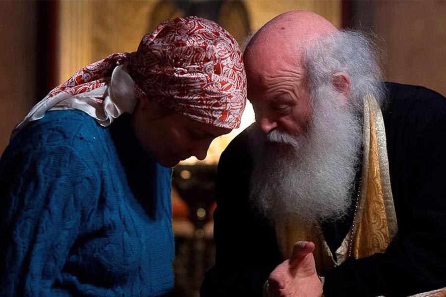 Father Constantine hears the confession