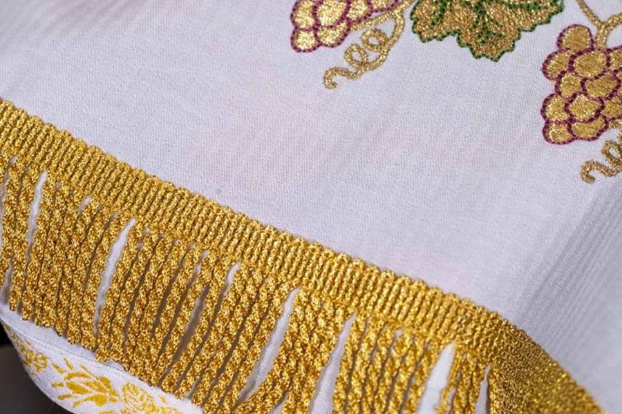 From Nun Agrippina's experience, this type of galloon trim will definitely shrink after machine wash
