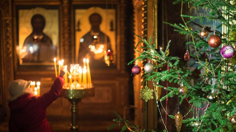 Christmas tree in the church