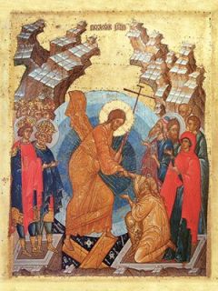 Resurrection of Christ lacquered icon