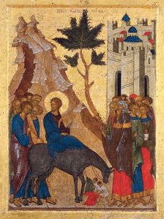 An icon of Entrance of the Lord into Jerusalem