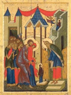 An Icon of Entry of the Mother of God into the Temple 