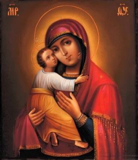 An icon of the Mother of God of Vladimir