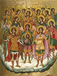 An icon of Synaxis of the Holy Heavenly Hosts
