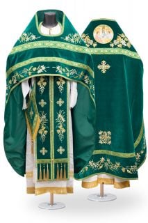orthodox priest vestment velvet with holy Trinity