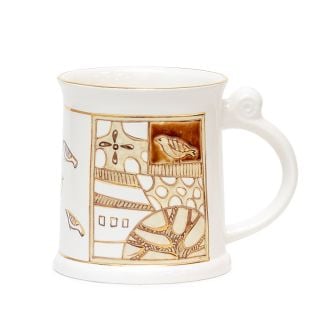 ceramic cup with decor