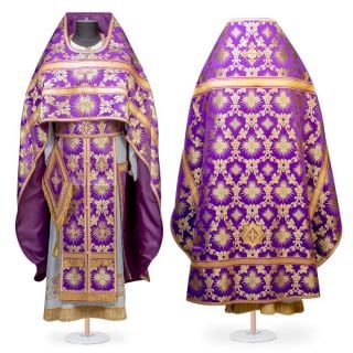 hand sewn priest vestment for the lent