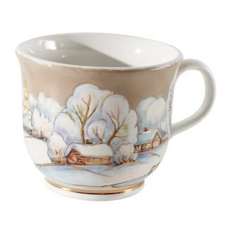 Mug with Winter Night Painting