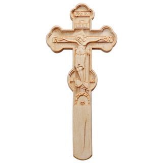 carved cross monk's for tonsure
