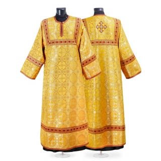 yellow church silk altar server sticharion