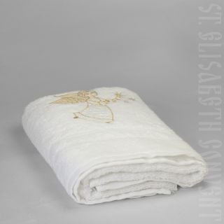 Cotton Terry Towel with Embroidered Guardian Angel (50*90 cm)