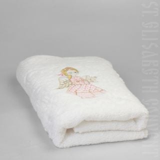 Cotton Terry Towel with Embroidered Angel and Dove (50x90 cm)