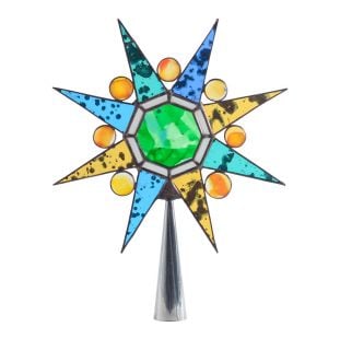 stained glass tree topper