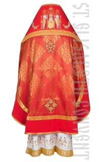 red Russian-style priest vestment 