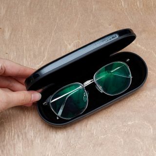 hand-painted glasses case with sunflowers 
