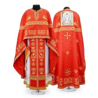 Greek-style priest vestment with sewn Resurrection Medallion 