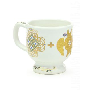 handmade ceramic holy water cup