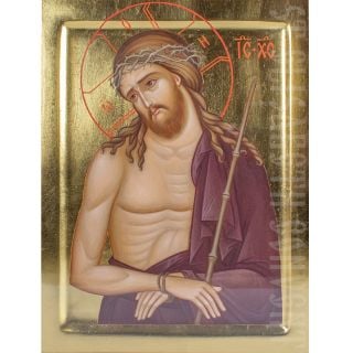 painted icon Savior In The Crown Of Thorns