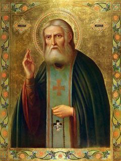An icon of St Seraphim of Sarov