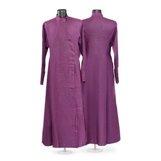 purple linen undercassock