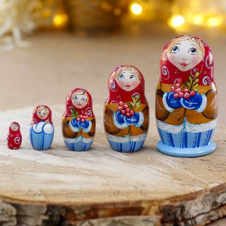 Nesting Doll with Rowan Twig