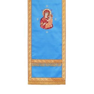 icon stand cover with embroidered Icon of the Theotokos