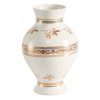 ceramic vase with cornflowers
