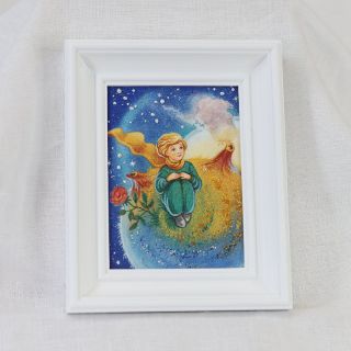  The little Prince handmade Picture from Gemstones 