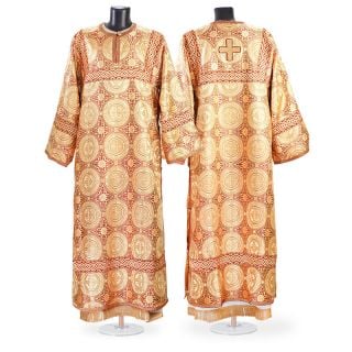 yellow church silk altar server sticharion