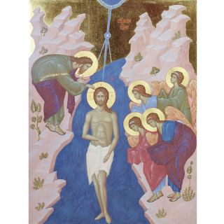 painted icon of the theophany
