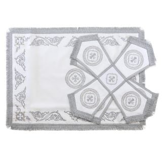 chalice covers and a veil white/silver
