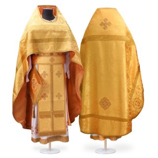 yellow church silk Russian-priest vestment