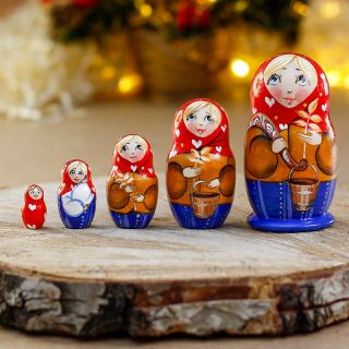 small hand-painted nesting dolls