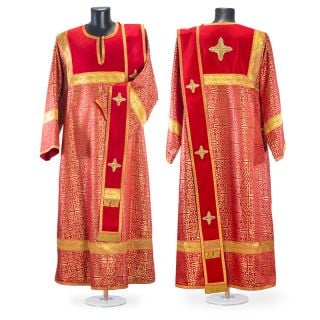 deacon vestment with crosses made of silk 