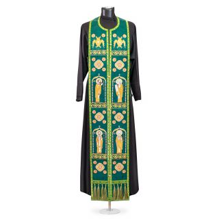 green decorative epitrachelion 
