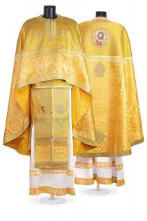 Greek-Style priest vestment with Contour Grape Embroidery