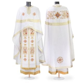 Greek-Style Priest Vestment with Embroidery of Phoenix